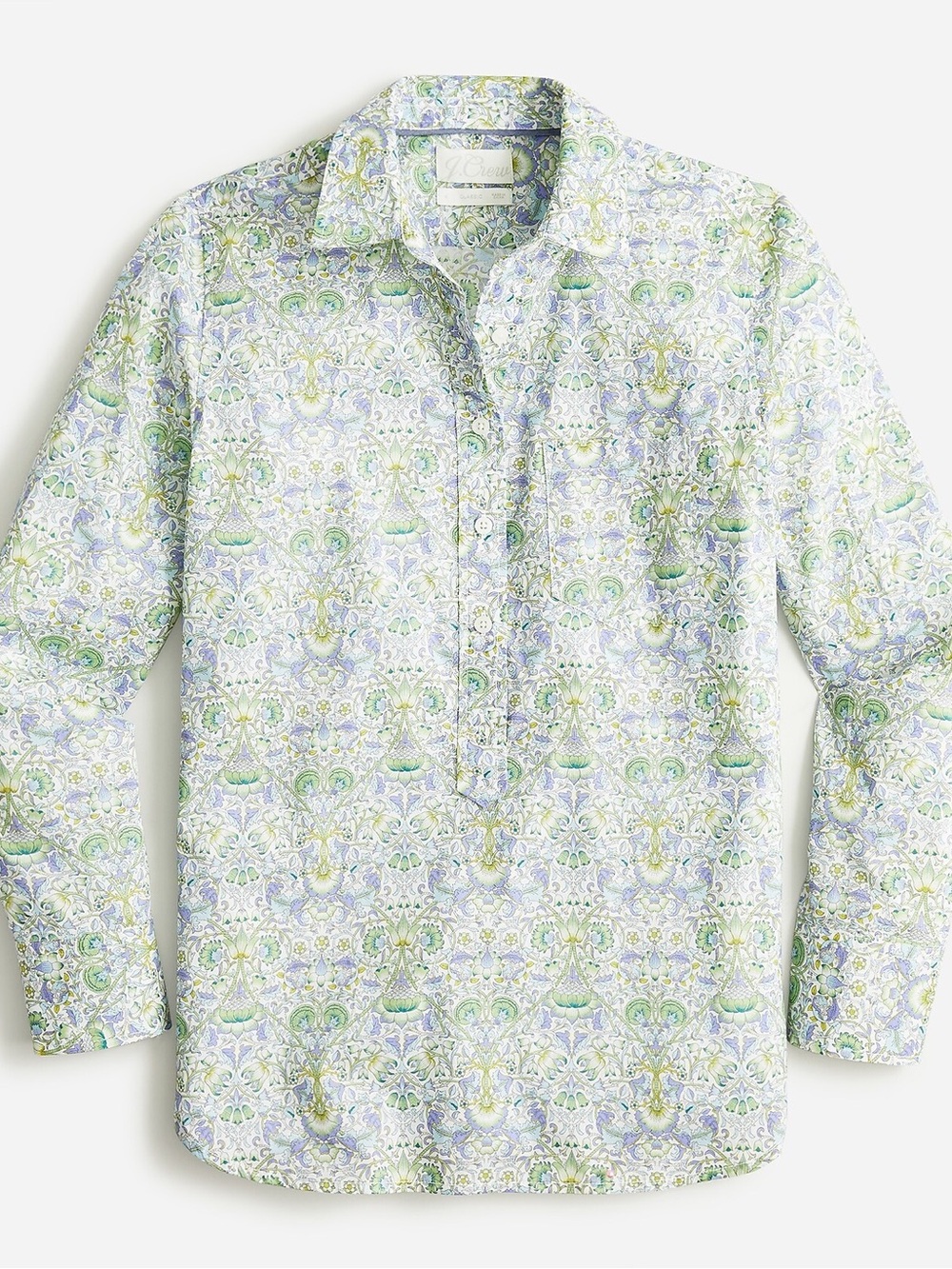 J. Crew classic-fit popover top in Liberty® Lodden fabric Size 14